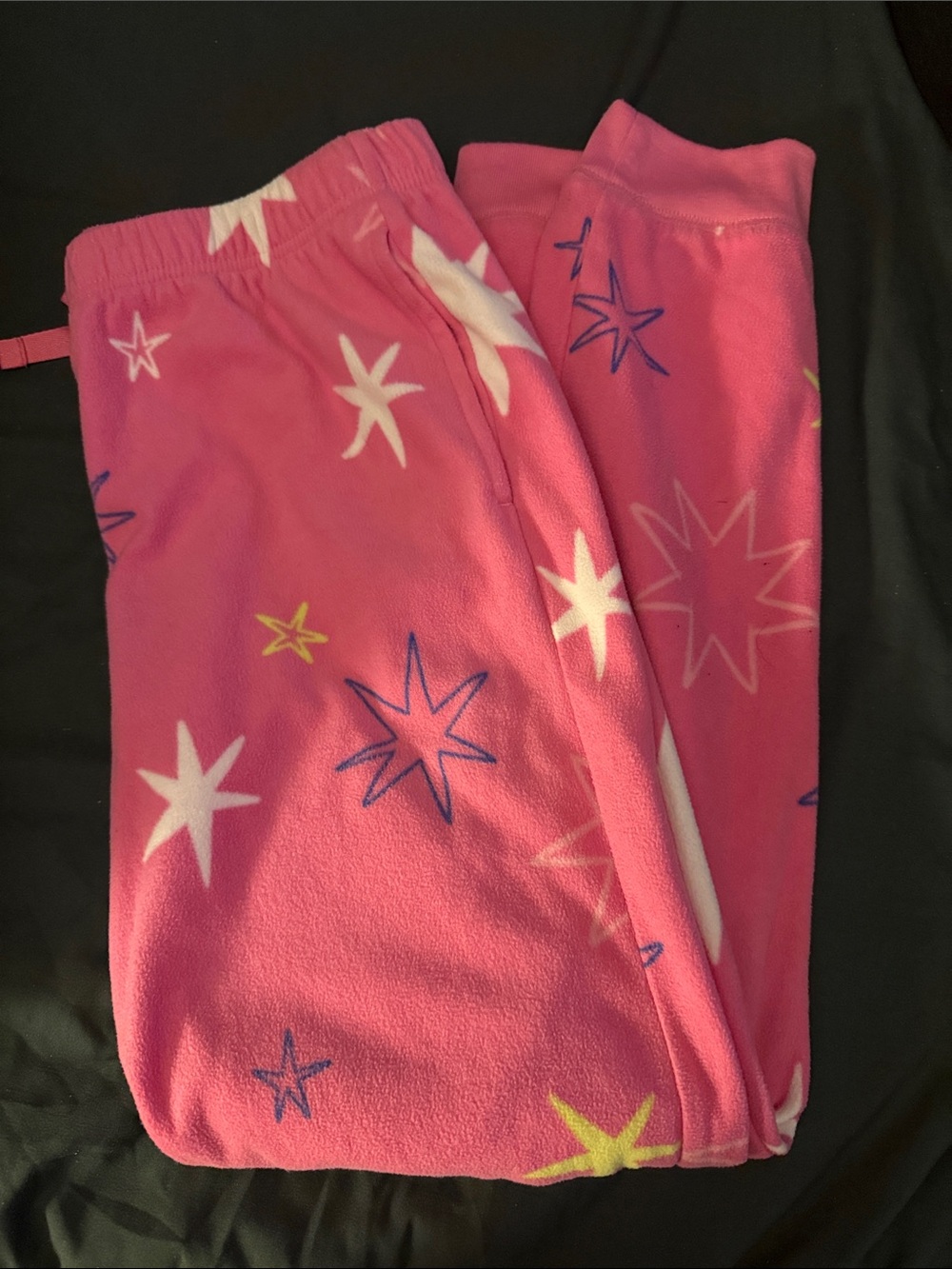 Old Navy Pink Star Print Fleece Pajama Bottoms